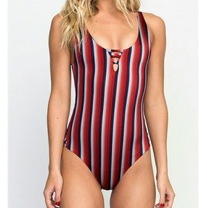RVCA Tidal One-Piece Red Earth